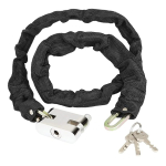 Cadena Eslabón Para Moto Bici Linga Forrada Con Candado Color Negro - Imagen 6