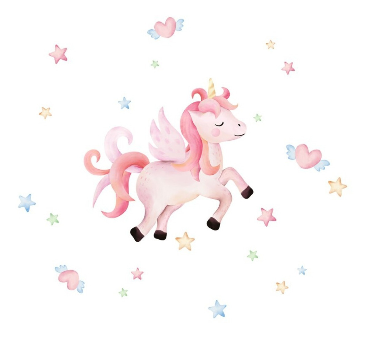 D_747873-MLU52593452313_112022-F.jpg Vinilo Decorativo Pared Gigante Unicornio Adhesivo Sticker - Imagen 1