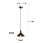 Lampara De Techo Retro Industrial Vintage Decorativa 22cm - Imagen 4