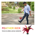 Juguete Pelota Loca Peteca China Plumas Juego Patear Futbol - Imagen 3