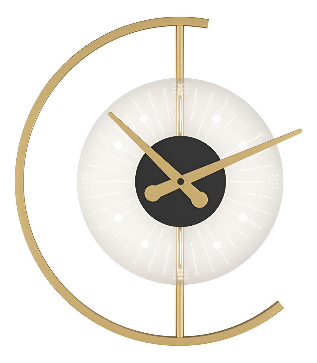 D_749297-MLA96893604544_112025-F.jpg Reloj Luminoso De Pared 3d Moderno Led De Hogar Decoración Estructura Dorado Oscuro - Imagen 1