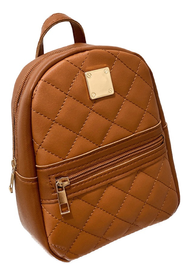 D_749944-MLU71348009288_082023-F.jpg Mini Mochila Bandolera Capitoneada Simil Cuero Moderna Chica - Imagen 1