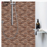 Revestimiento Adhesivo Panel 3d Simil Ladrillo Marrón A5 - Imagen 3