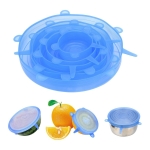 Set X 6 Tapas De Alimentos Re Utilizables Silicona Universal - Imagen 12