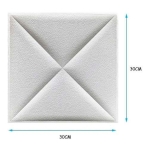 Revestimientos Adhesivo Panel 3d Blanco Dormitorio Living - Imagen 3