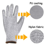 Guantes Anticorte Seguridad Trabajo Cocina Manualidades Color Gris Talle L - Imagen 6
