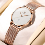 Reloj Mujer Cuadrado Cuarzo Acero Oro Rosa Resistente - Imagen 15