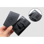 Cartas Naipes Póker Plástico Anti Agua Negras Dólar - Imagen 3