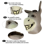 Mascara Latex Disfraz Halloween Burro - Imagen 3