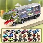 Juguete Niños Dino Camión Rampa 10 Autos 12 Dinosaurios - Imagen 8