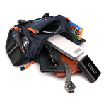 Bolso Cruzado Riñonera Gran Capacidad Compartimientos Color Negro - Imagen 6