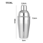 Coctelera Acero Inoxidable Bartender Barman Cocteleria - Imagen 7