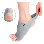 Plantales De Silicona Y Licra Plantillas Pie Plano En Par Color Gris - Imagen 4