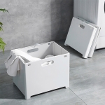 Cesto Ropa Sucia Plegable Para Colgar Pared Baño Caja Grande - Imagen 13
