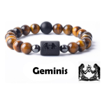 Pulsera De Piedras Naturales Signos Zodiacales Ojo De Tigre - Imagen 32