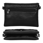 Cartera Bandolera En Cuero Pu Diseño Cocodrilo Y Cadena - Imagen 3