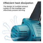 Mini Motosierra Inalambrica Portable Con Maletín Recargable Color Negro - Imagen 3