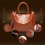 Bolso Cartera Mujer Vintage Simple Elegante Gran Capacidad - Imagen 11