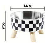 Plato Recipiente Para Mascotas Elevado De Acero Inoxidable - Imagen 4