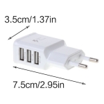 Adaptador Cargador 3 Puertos Usb Carga Rápida Celular - Imagen 3