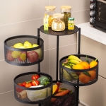 Carro Para Frutas Y Verduras En Hierro 4 Estantes Con Ruedas - Imagen 6