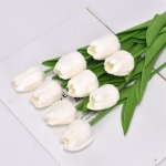 Flores Artificiales Decorativas Ramo De 5 Flores Tulipanes - Imagen 2