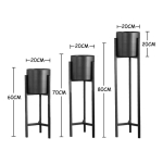 Maceta Nórdica Con Soporte Hierro Moderna Chica - Imagen 22