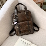 Mochila Bolso Retro Vintage Doble Bolsillo Gran Capacidad Il - Imagen 7