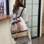 Mochila Bandolera Espacio Para Zapatos Gran Capacidad Diseño De La Tela Burdeos - Imagen 2
