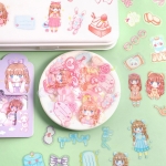 Pack De 45 Stickers Pegotines Autoadhesivos Kawaii Scrapbook - Imagen 4