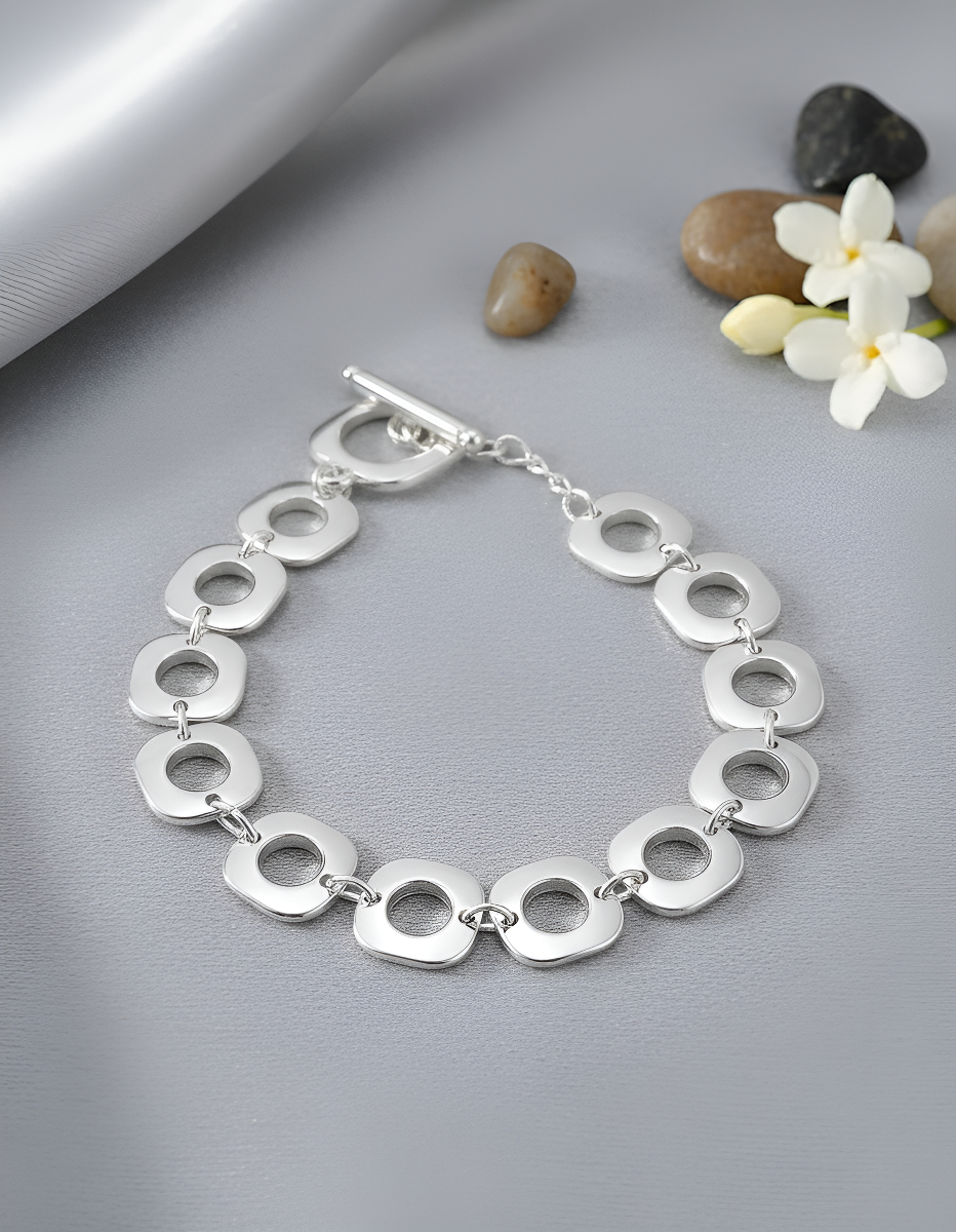 D_768130-MLU97970321251_112025-F.jpg Pulsera Tipo Cadena En Plata 925 Diseño Cuadrado Elegante - Imagen 1