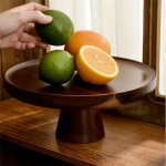 Soporte O Bandeja Para Torta Postre De Madera Con Pie Chico - Imagen 6