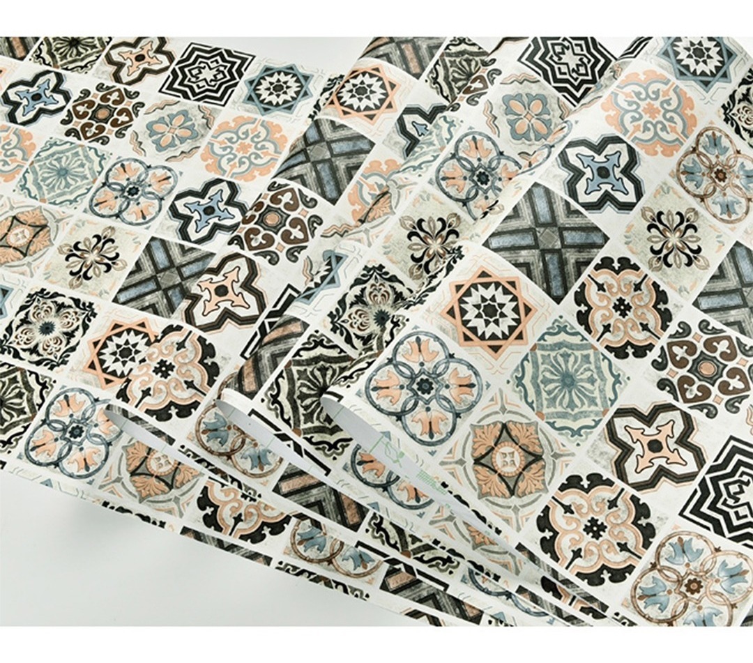 D_768572-MLU41816243757_052020-F.jpg Papel Adhesivo Empapelar Paredes Azulejos Vintage Moderno - Imagen 1