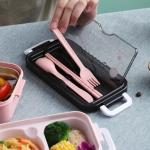 Lunchera Vianda Con Cubiertos Pote Alimentos Dos Pisos - Imagen 23