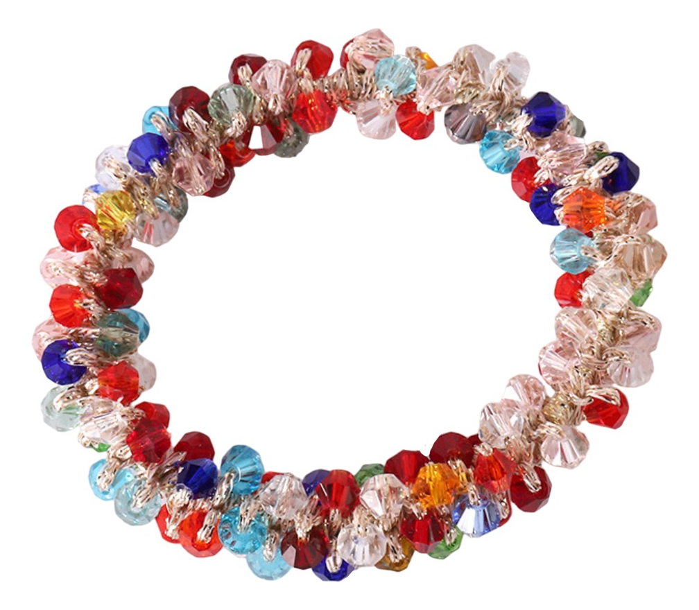 D_773102-MLU77240955851_062024-F.jpg Colitas Scrunchies En Gemas Pelo Cabello Varios Colores - Imagen 1