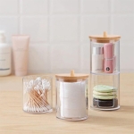 Organizador De Maquillaje Frasco Para Baño Tapa Bambu - Imagen 3