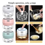 Cortador Triturador Eléctrico Ajo Verduras Recargable 100 Ml - Imagen 12