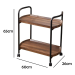 Carrito Organizador De Madera Con Ruedas Para Cocina Hogar - Imagen 2