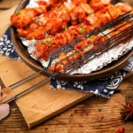 Espeto Para Asados Verduras Estilo Pincho Metal Y Madera - Imagen 7