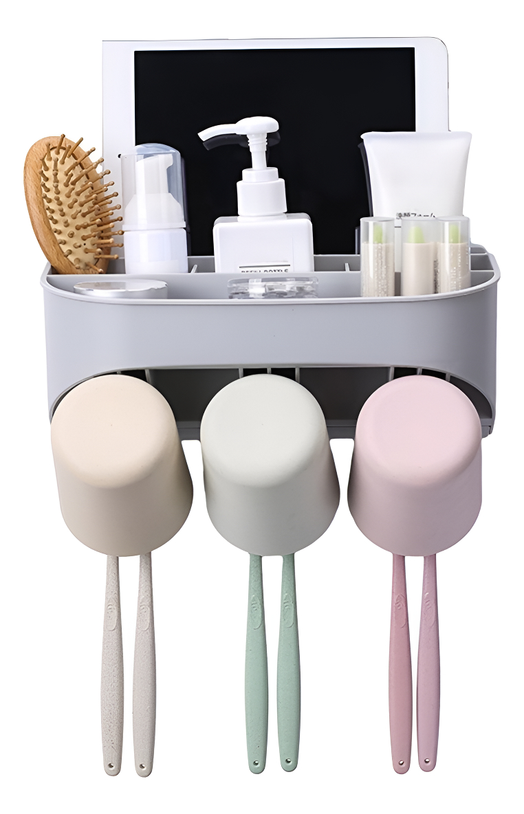 D_776972-MLU93317834742_092025-F.jpg Soporte Organizador Baño Porta Cepillos De Dientes Adhesivo - Imagen 1