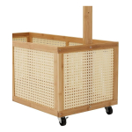 Perchero Con Baúl De Madera Multifuncion Movil Con Ruedas Color Marrón - Imagen 3