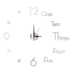 Reloj De Pared 3d Con Números Grandes Decoración - Imagen 2