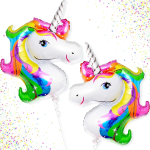 Globos Metálicos Helio Para Cumpleaños Setx2 Unicornio Deco - Imagen 5