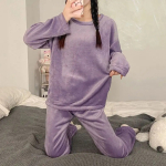 Conjunto Pijama Jogging Sweater Plush Peluche Abrigo Inviern - Imagen 3