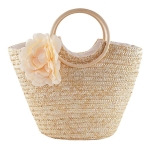 Bolso De Playa Mimbre Forrado Por Dentro - Imagen 4