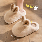 Pantufla Calentita Interior Corderito Orejas Conejo Unisex - Imagen 9