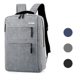 Mochila Laptop De Hombre O Mujer Para Notebook Color Gris Diseño De La Tela Gris - Imagen 2