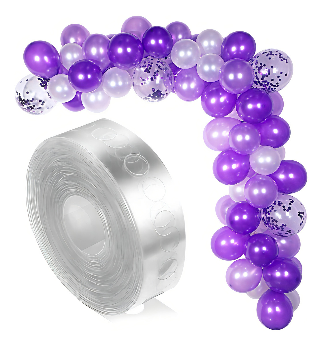 D_782564-MLA100081475157_122025-F.jpg Cinta Arco Para Globos 5 Metros Para Fiestas Cotillon Atrix(R) Color Transparente - Imagen 1