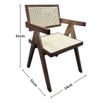 Silla Boho Con Apoyabrazos Para Interiores Living Comedor - Imagen 3