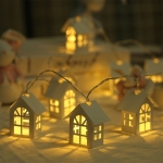 Guirnalda De Casitas Con Luz Led Madera Fina - Imagen 7